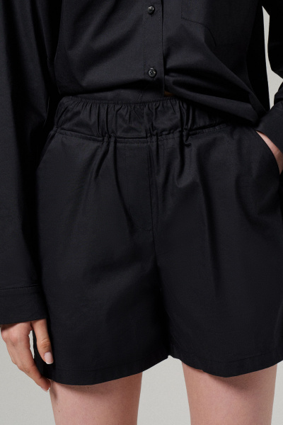 Блуза и шорты из хлопковой ткани для лета Панда 170920w черный - фото 6