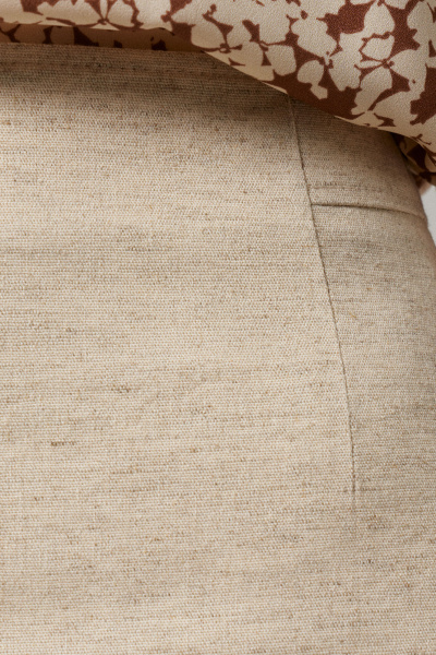 Бежевая юбка из вискозы с вытачками для повседневности Панда 181350w бежевый - фото 3