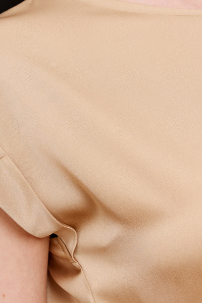 Бежевая офисная блузка из полиэстера и эластана Панда ПА-459340 бежевый - фото 8