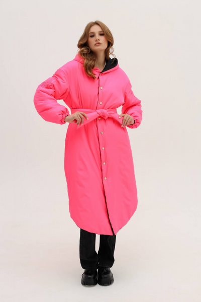 Двухстороннее демисезонное пальто с капюшоном и поясом MASHA SKORINA MS-CPNB-1-001 - фото 11