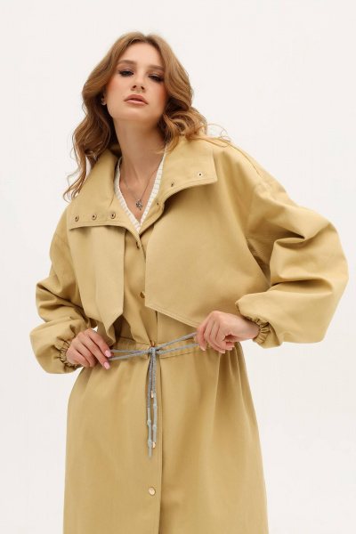 Демисезонный тренч из джинсовой ткани с декором MASHA SKORINA MS-TJ-4-001 - фото 6