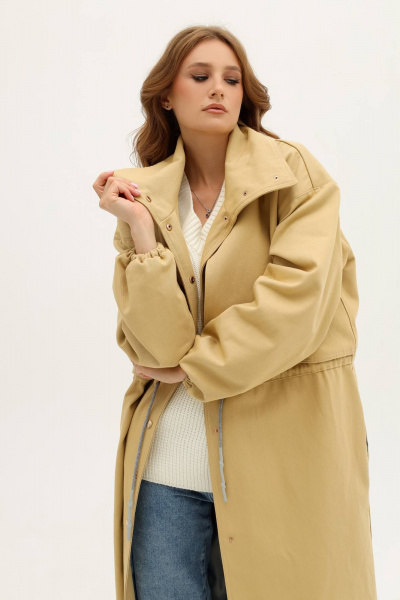 Демисезонный тренч из джинсовой ткани с декором MASHA SKORINA MS-TJ-4-001 - фото 1