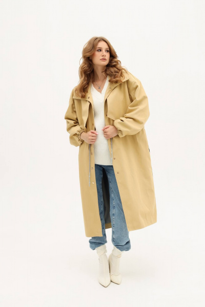 Демисезонный тренч из джинсовой ткани с декором MASHA SKORINA MS-TJ-4-001 - фото 2