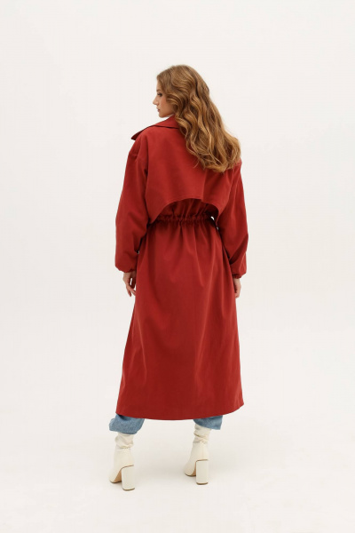 Демисезонный тренч из джинса с воротником и карманами MASHA SKORINA MS-TJ-4-003 - фото 10