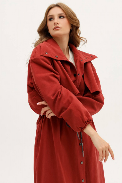 Демисезонный тренч из джинса с воротником и карманами MASHA SKORINA MS-TJ-4-003 - фото 9