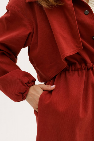 Демисезонный тренч из джинса с воротником и карманами MASHA SKORINA MS-TJ-4-003 - фото 8