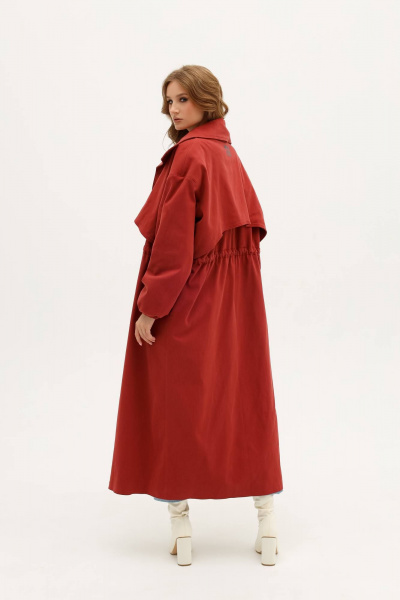 Демисезонный тренч из джинса с воротником и карманами MASHA SKORINA MS-TJ-4-003 - фото 4