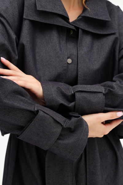 Пальто-тренч из текстиля с двойным воротником и поясом MASHA SKORINA MS-DR-7-001 - фото 6