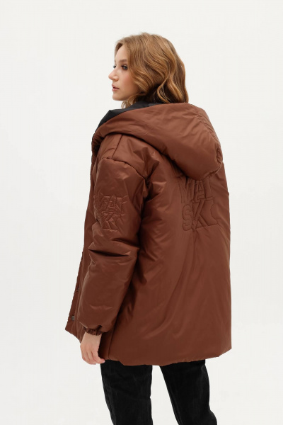 Двухсторонняя демисезонная куртка с капюшоном и карманами MASHA SKORINA МS-2-103 - фото 4