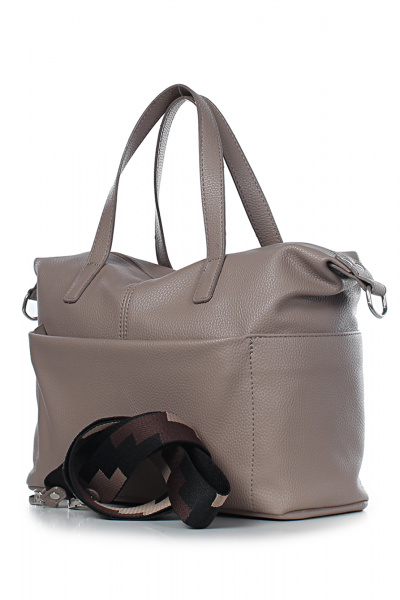 Классическая сумка из экокожи с объемным карманом Galanteya 11524.24с808к45 кофейный - фото 1