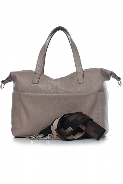 Классическая сумка из экокожи с объемным карманом Galanteya 11524.24с808к45 кофейный - фото 2