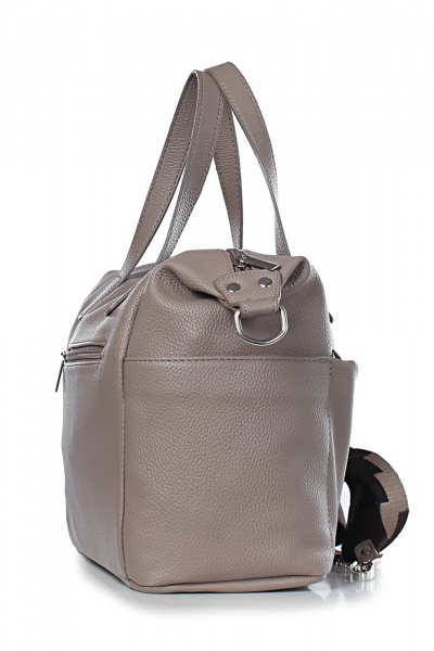 Классическая сумка из экокожи с объемным карманом Galanteya 11524.24с808к45 кофейный - фото 4