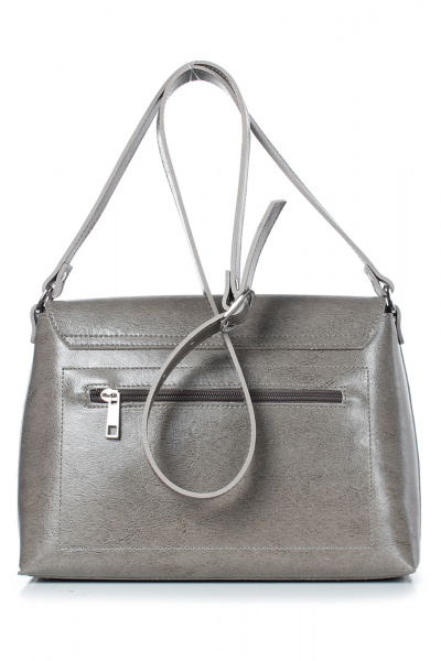 Эко-кожа бежевый саквояж на клапане с регулируемым ремнем Galanteya 11623.23с847к45 серо-бежевый - фото 3