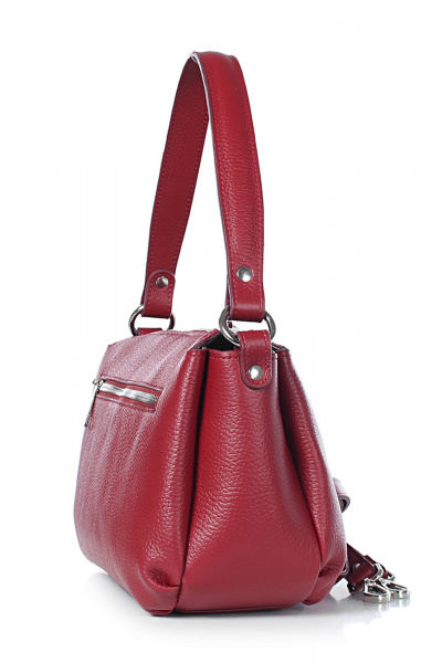 Красная кожаная сумка с тремя отделениями Galanteya 11924.24с820к45 красный_т. - фото 4