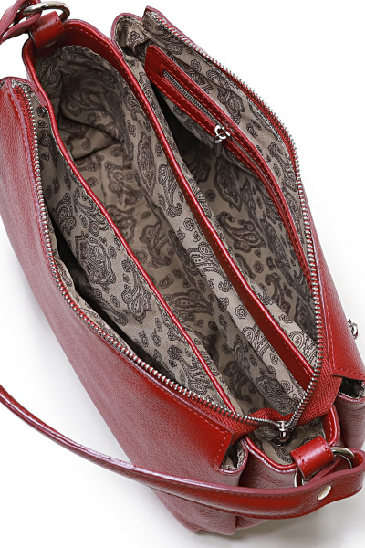 Красная кожаная сумка с тремя отделениями Galanteya 11924.24с820к45 красный_т. - фото 5