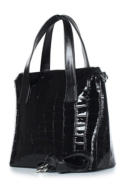 Сумка из экокожи черного цвета с двумя отделениями и съемной ручкой Galanteya 13324.24с626к45 черный - фото 1