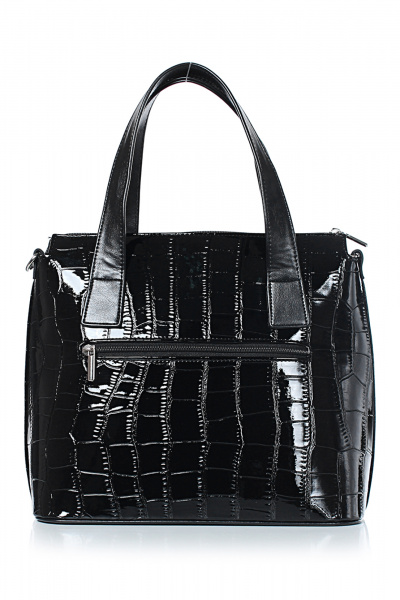 Сумка из экокожи черного цвета с двумя отделениями и съемной ручкой Galanteya 13324.24с626к45 черный - фото 3