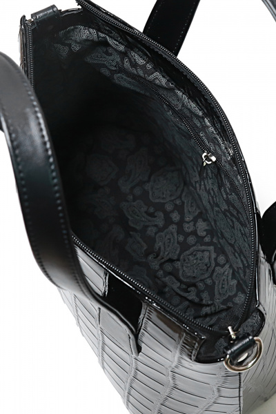 Сумка из экокожи черного цвета с двумя отделениями и съемной ручкой Galanteya 13324.24с626к45 черный - фото 5