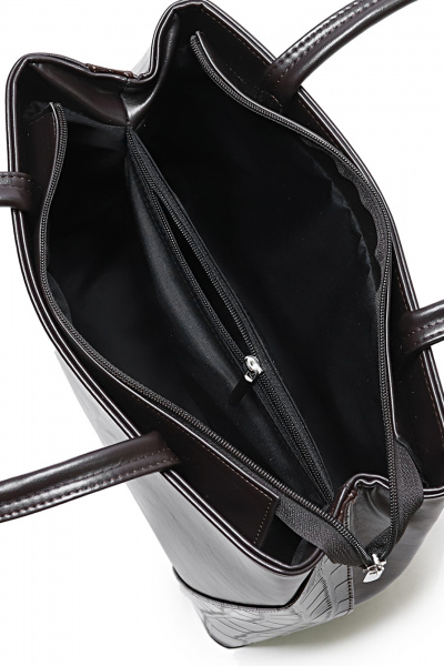 Сумка из экокожи коричневого цвета на каждый день Galanteya 13624.24с620к45 кор.т/коричн - фото 5