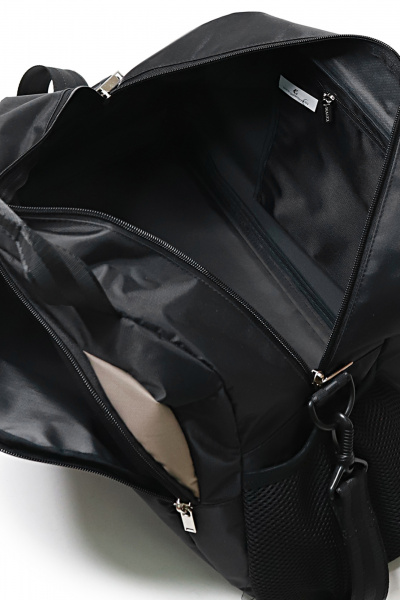 Спортивная сумка текстиль черная Круглогодичный стиль Galanteya 18714.24с662к45 черный/бежев - фото 5