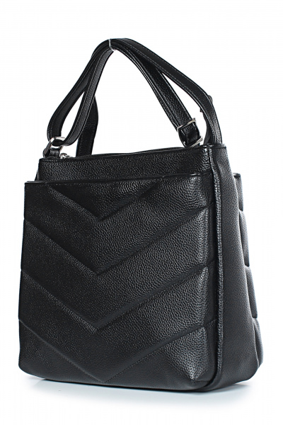 Элегантная сумка из экокожи с задним карманом Galanteya 21724.24с814к45 черный - фото 1