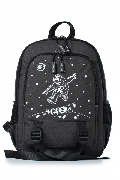 Черный текстильный рюкзак с одним отделением и ремнями Galanteya 22023.23с1359к45 черный - фото 2