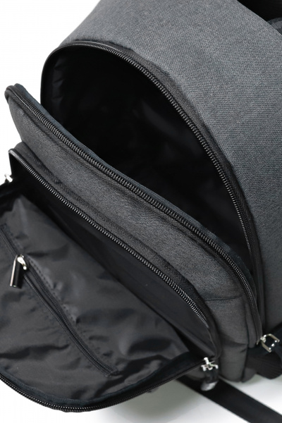 Черный текстильный рюкзак с одним отделением и ремнями Galanteya 22023.23с1359к45 черный - фото 5