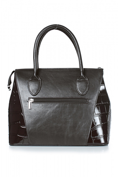 Куртка из экокожи в цвете коричневый с классическим стилем Galanteya 2224.24с167к45 кор.т/коричн - фото 3