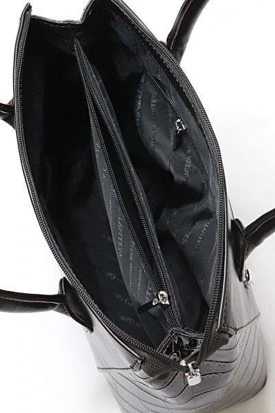 Куртка из экокожи в цвете коричневый с классическим стилем Galanteya 2224.24с167к45 кор.т/коричн - фото 5