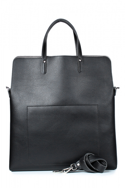 Стильная сумка из экокожи с съемной ручкой и карманом Galanteya 25023.23с826к45 черный - фото 2