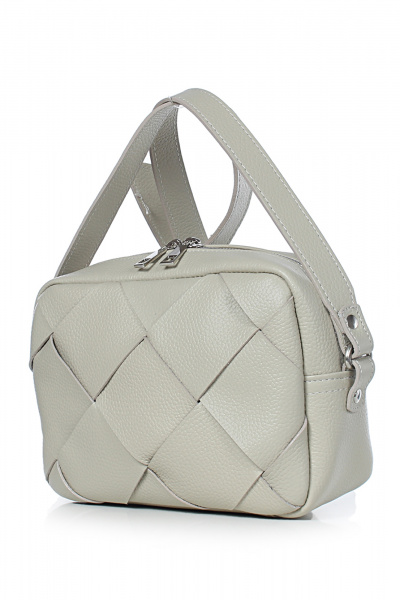 Кожаная сумка на одно отделение с регулируемой ручкой Galanteya 29523.23с1361к45 молочный - фото 1