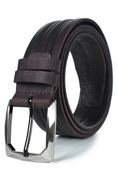 Кожаный ремень в обрезку с декоративным тиснением Galanteya 33423.23с1206к45 2р коричневый - фото 2