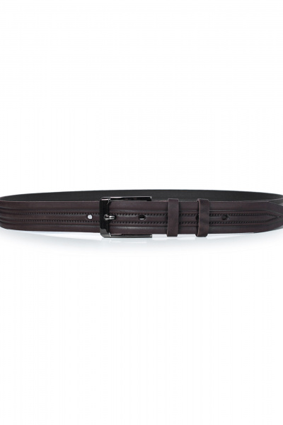 Кожаный ремень в обрезку с тиснением и пряжкой, длина 1250мм Galanteya 33523.23с1207к45 2р коричневый - фото 4