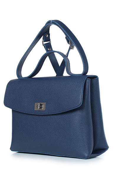 Экокожаная сумка на два отделения с регулируемым ремнем Galanteya 34623.24с76к45 синий_т. - фото 1