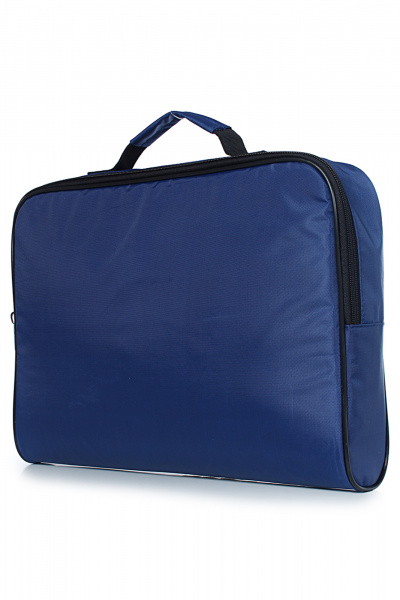 Синяя текстильная папка с застежкой и шелкографией Galanteya 35907.24с463к45 синий_т. - фото 1