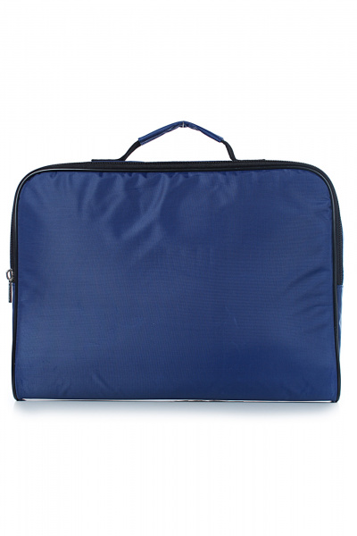 Синяя текстильная папка с застежкой и шелкографией Galanteya 35907.24с463к45 синий_т. - фото 2