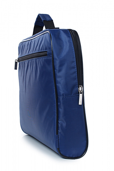 Синяя текстильная папка с застежкой и шелкографией Galanteya 35907.24с463к45 синий_т. - фото 4