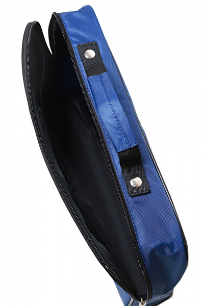 Синяя текстильная папка с застежкой и шелкографией Galanteya 35907.24с463к45 синий_т. - фото 5