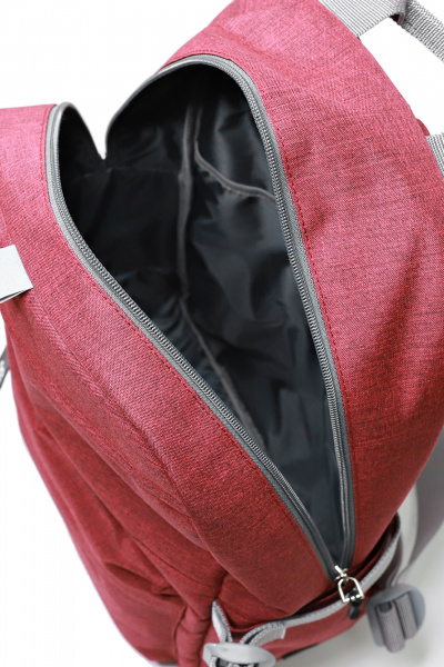 Рюкзак на каждый день с объемными карманами и застежкой Galanteya 36122.23с399к45 бордо/черный - фото 5