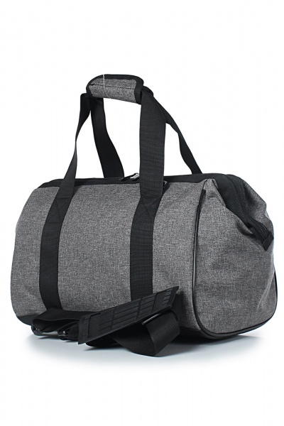 Дорожная сумка из текстиля с ремнем и ручками Galanteya 36322.23с864к45 сер.св/черный - фото 1