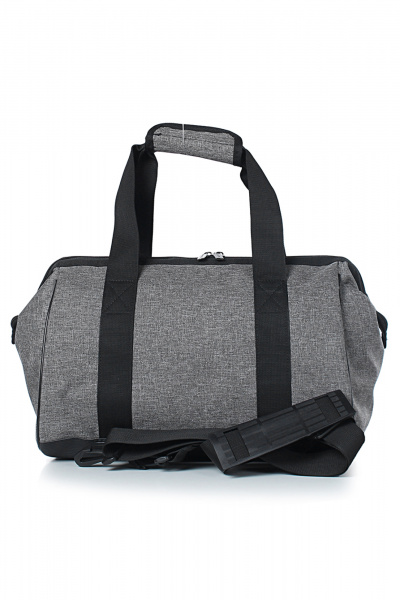 Дорожная сумка из текстиля с ремнем и ручками Galanteya 36322.23с864к45 сер.св/черный - фото 2