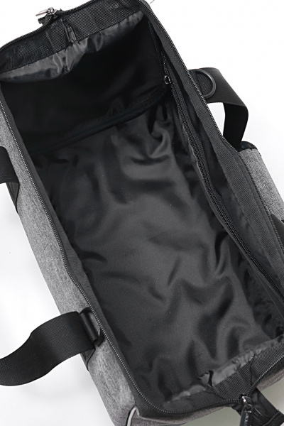 Дорожная сумка из текстиля с ремнем и ручками Galanteya 36322.23с864к45 сер.св/черный - фото 5