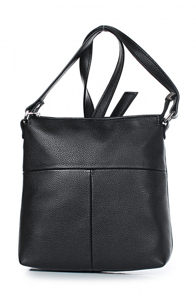 Кожаная сумка на каждый день с карманом и ремнем Galanteya 36423.23с1380к45 черный - фото 2