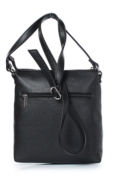 Кожаная сумка на каждый день с карманом и ремнем Galanteya 36423.23с1380к45 черный - фото 3