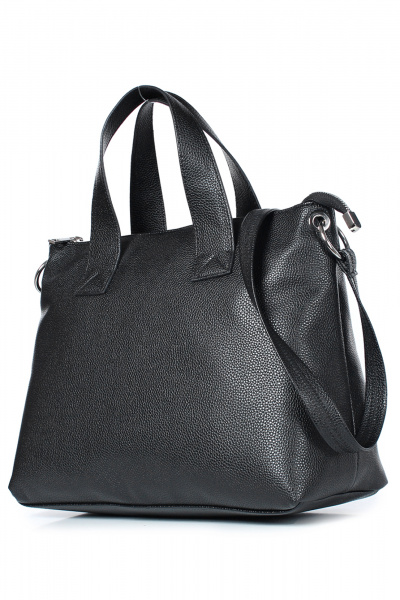 Кожаная сумка черного цвета с карманом и ремнем Galanteya 36723.23с929к45 черный - фото 1