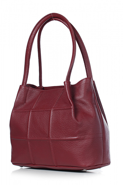 Кожаная сумка красного цвета с размерами Galanteya 36923.23с933к45 бордо - фото 1