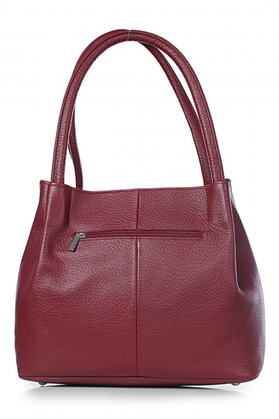 Кожаная сумка красного цвета с размерами Galanteya 36923.23с933к45 бордо - фото 2