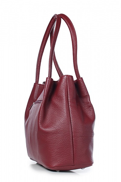 Кожаная сумка красного цвета с размерами Galanteya 36923.23с933к45 бордо - фото 3