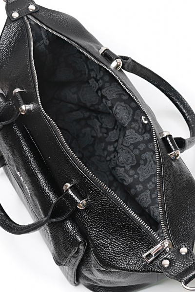 Кожаная сумка с объемным карманом и ремнем на каждый день Galanteya 37723.23с1383к45 черный - фото 5