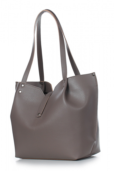 Бежевая кожаная сумка с клапаном и карманом Galanteya 39223.24с81к45 бежевый_т. - фото 1